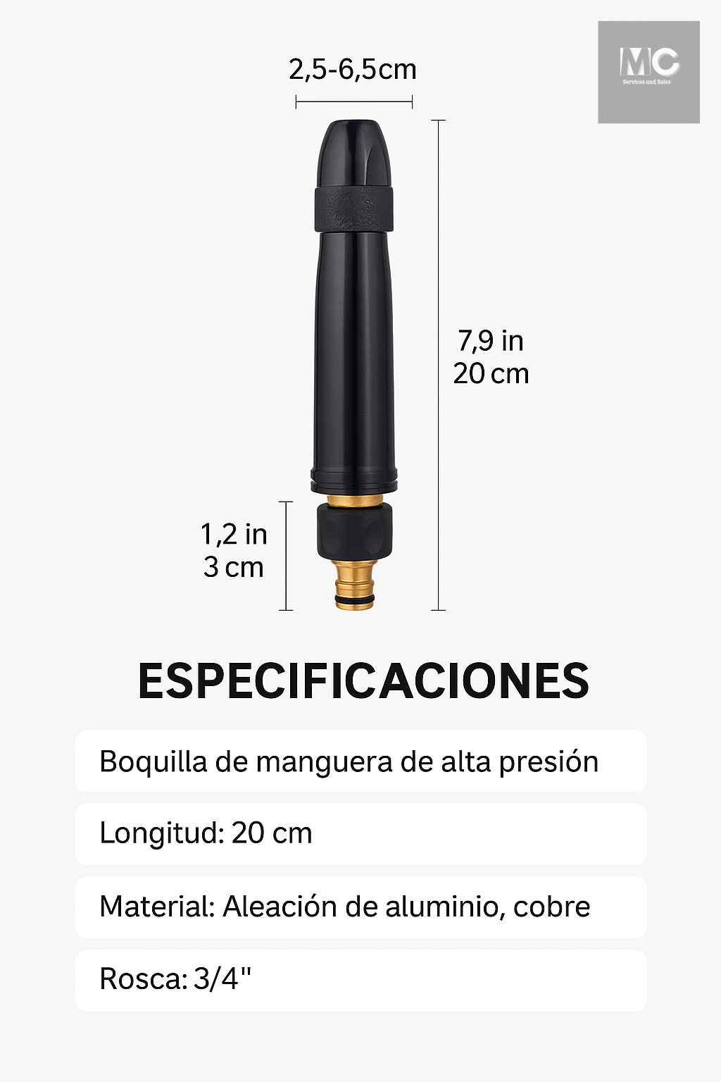 Boquilla Turbo Agua – Multiusos Exteriores – Recupera la frescura de tu hogar esta primavera.