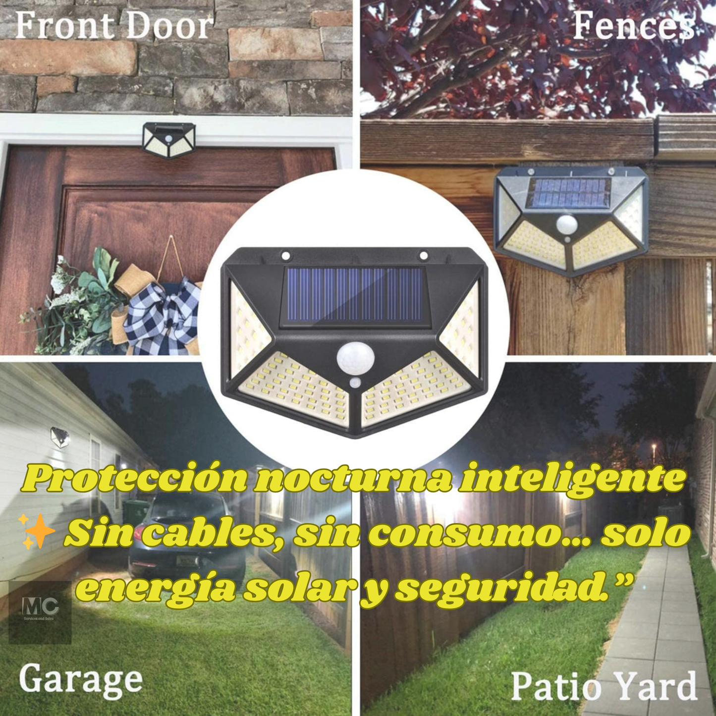INSTALASOL - Lampara LED Solar Sensor Movimiento