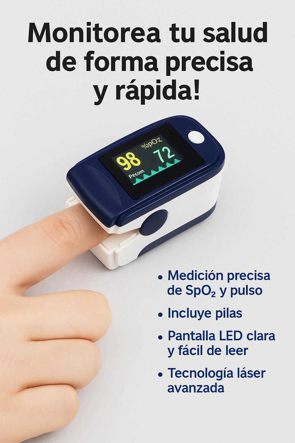 Oximetro A Medidor Laser Incluye Pilas
