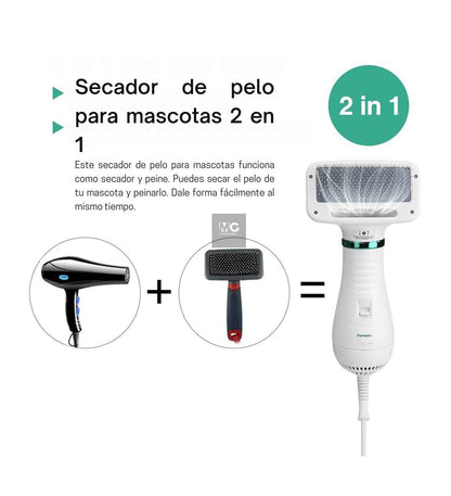 Secador de pelo para Mascotas– Elimina la humedad – Evita desorden y estrés después del baño.