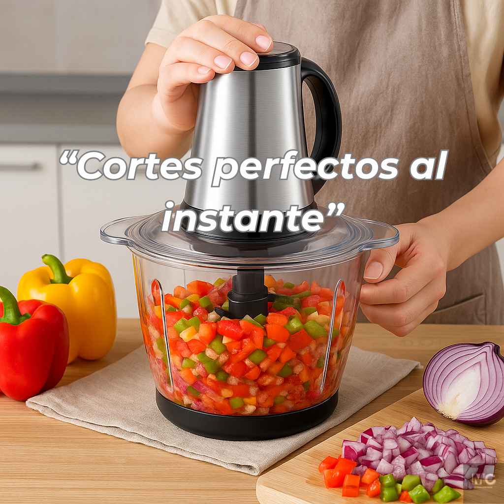 EasyChop – Picadora eléctrica ligera, potente y práctica para cocinar rápido todos los días.