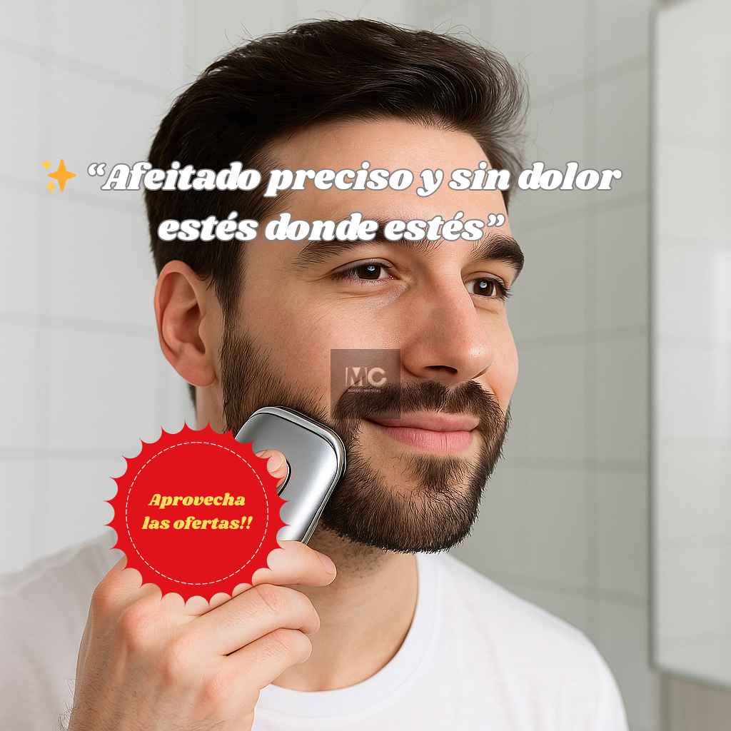 Mini Afeitadora Facial – Corte Preciso y Silencioso – Rostro Limpio y Suave en Pocos Minutos