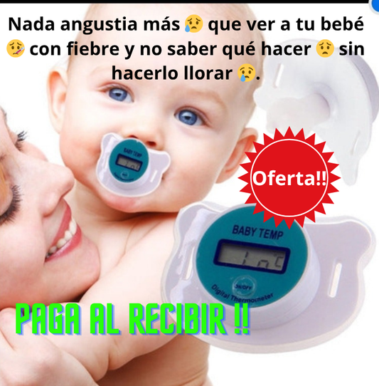 Chupete Termometro Digital para Bebes