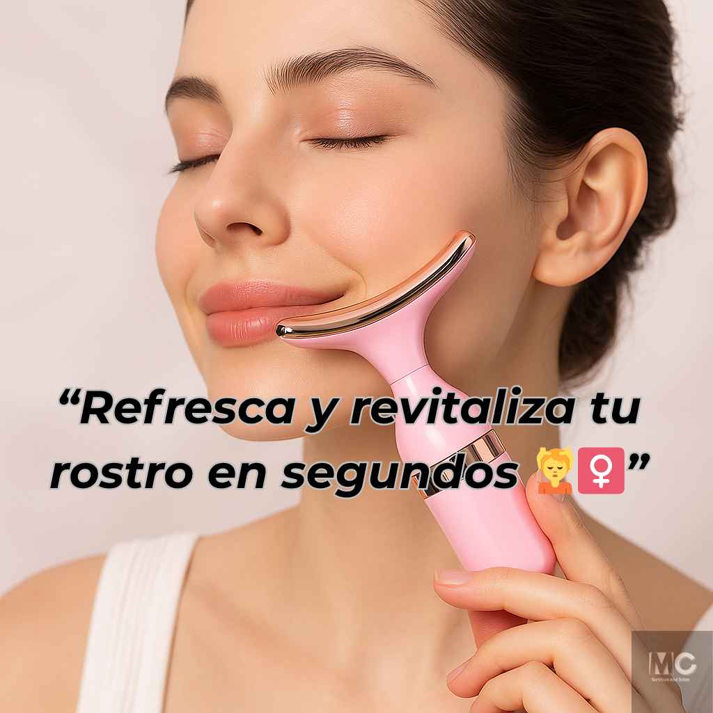 SkinUp - Masajeador facial 3 en 1 – Efecto lifting express – Reduce hinchazón y líneas en minutos