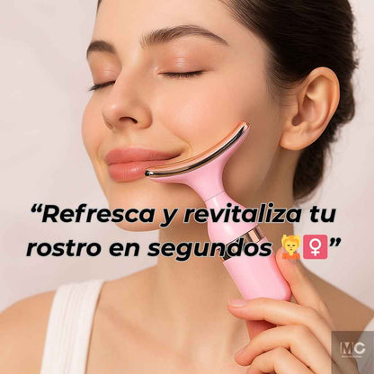 SkinUp - Masajeador facial 3 en 1 – Efecto lifting express – Reduce hinchazón y líneas en minutos