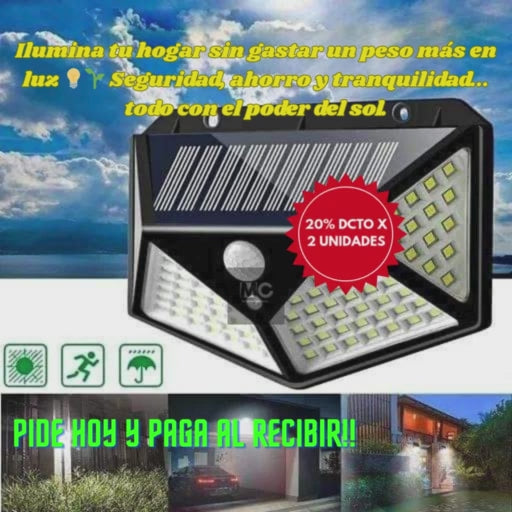 INSTALASOL - Lampara LED Solar Sensor Movimiento